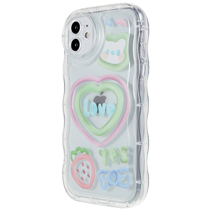 Back Cover for iPhone 11 6.1 inch, Pattern Printed Precise Cutout Soft TPU Wave-shaped Edge Anti-fall Case