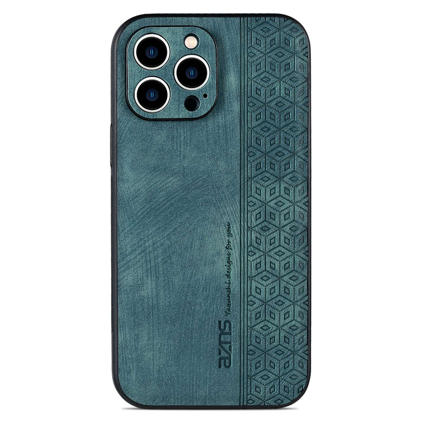 AZNS For iPhone 13 Pro Phone Case PU Leather Coated TPU Drop-proof Mobile Phone Cover