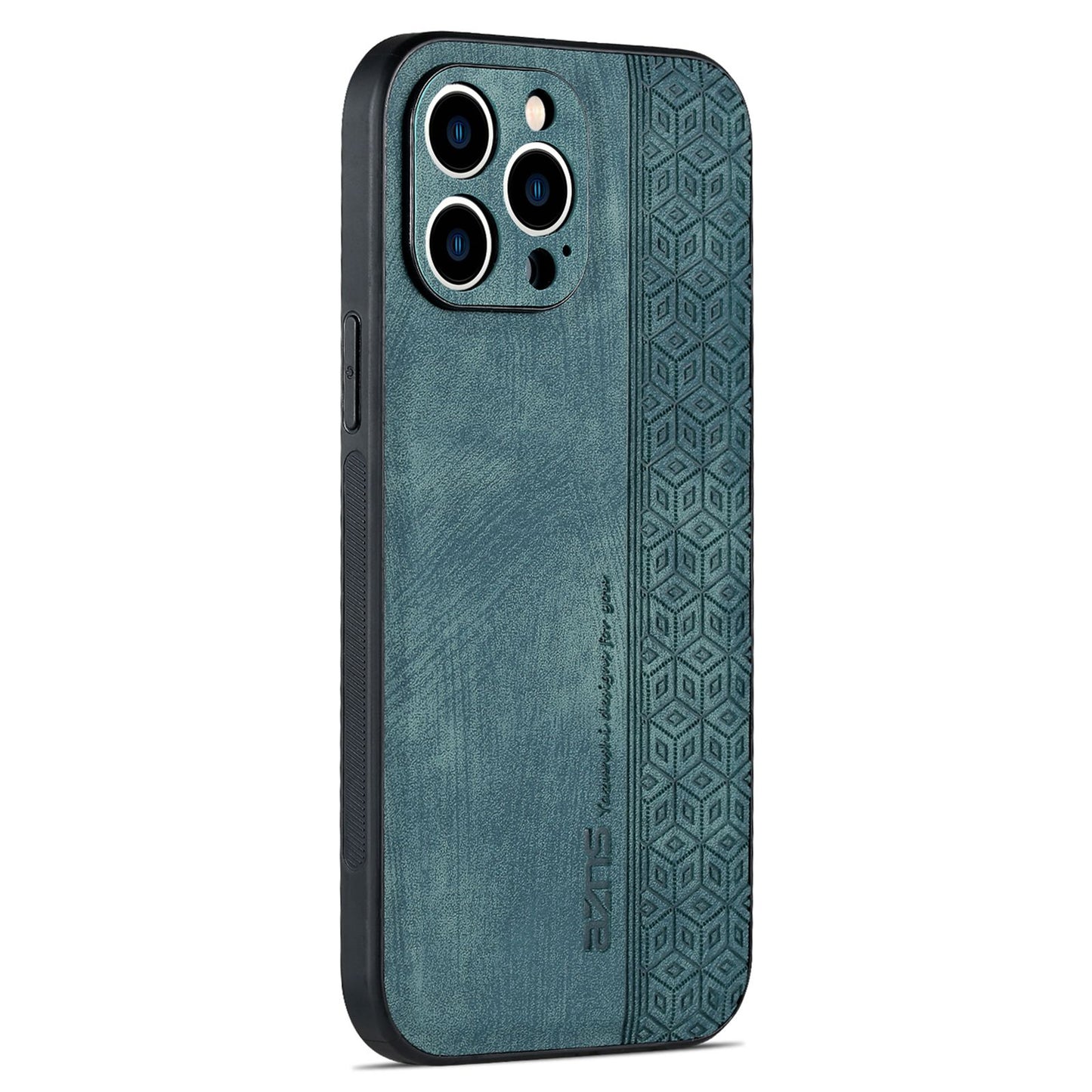 AZNS For iPhone 13 Pro Phone Case PU Leather Coated TPU Drop-proof Mobile Phone Cover