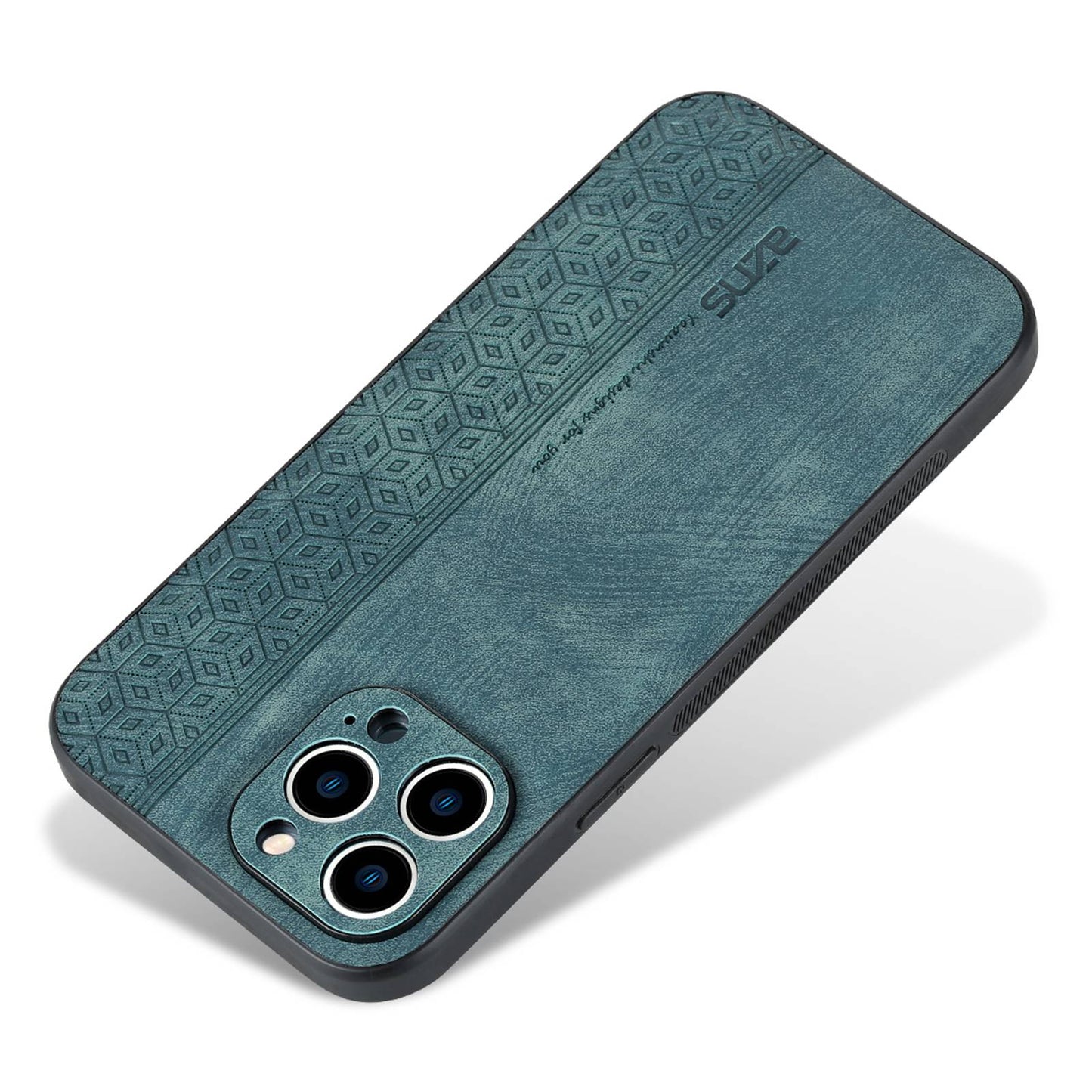 AZNS For iPhone 13 Pro Phone Case PU Leather Coated TPU Drop-proof Mobile Phone Cover