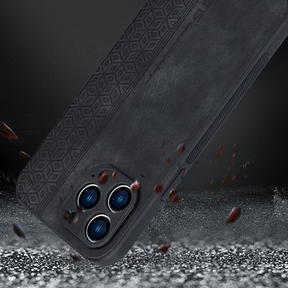 AZNS For iPhone 13 Pro Phone Case PU Leather Coated TPU Drop-proof Mobile Phone Cover