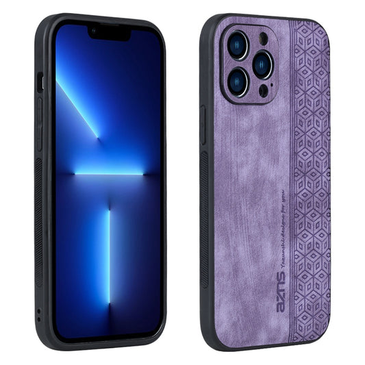 AZNS For iPhone 13 Pro Phone Case PU Leather Coated TPU Drop-proof Mobile Phone Cover