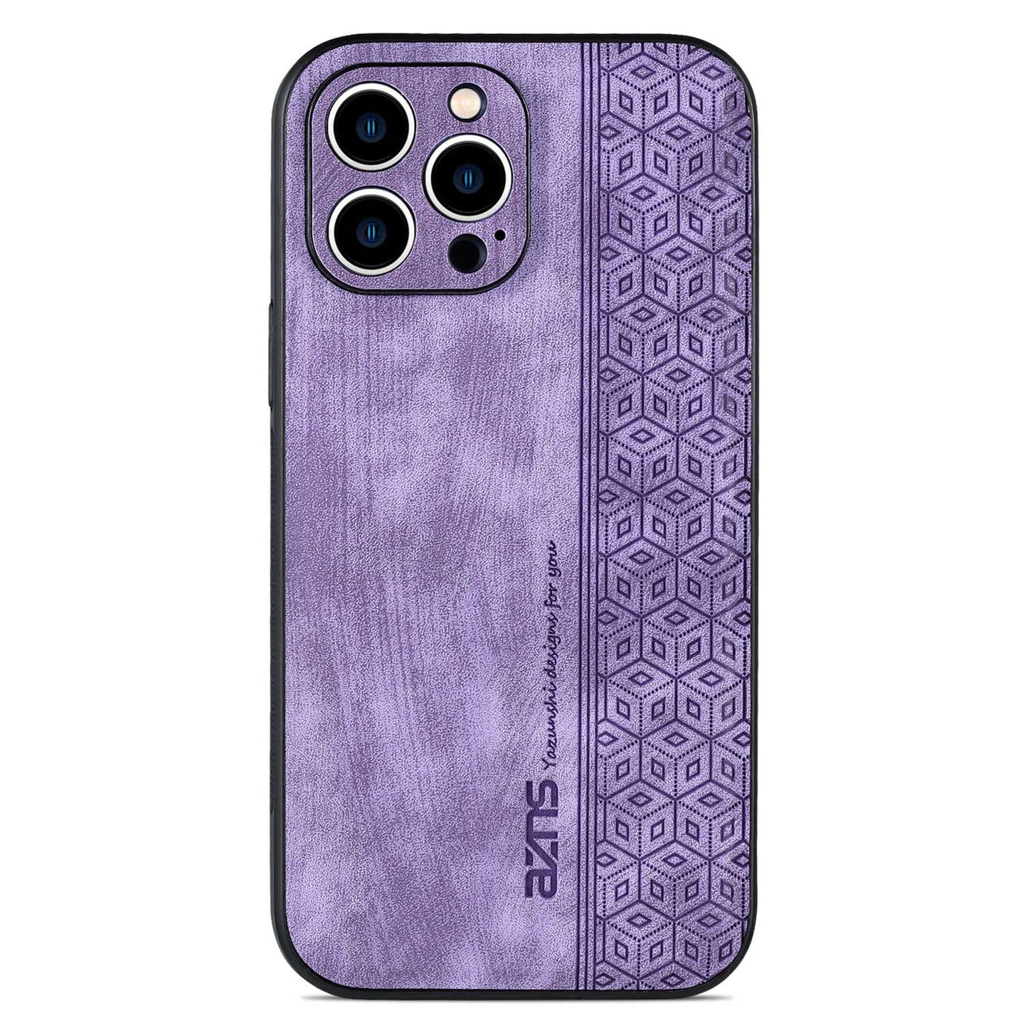 AZNS For iPhone 13 Pro Phone Case PU Leather Coated TPU Drop-proof Mobile Phone Cover