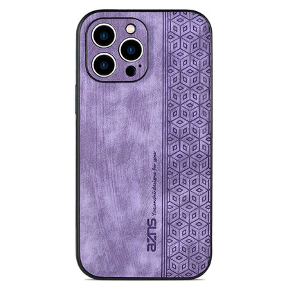 AZNS For iPhone 13 Pro Phone Case PU Leather Coated TPU Drop-proof Mobile Phone Cover