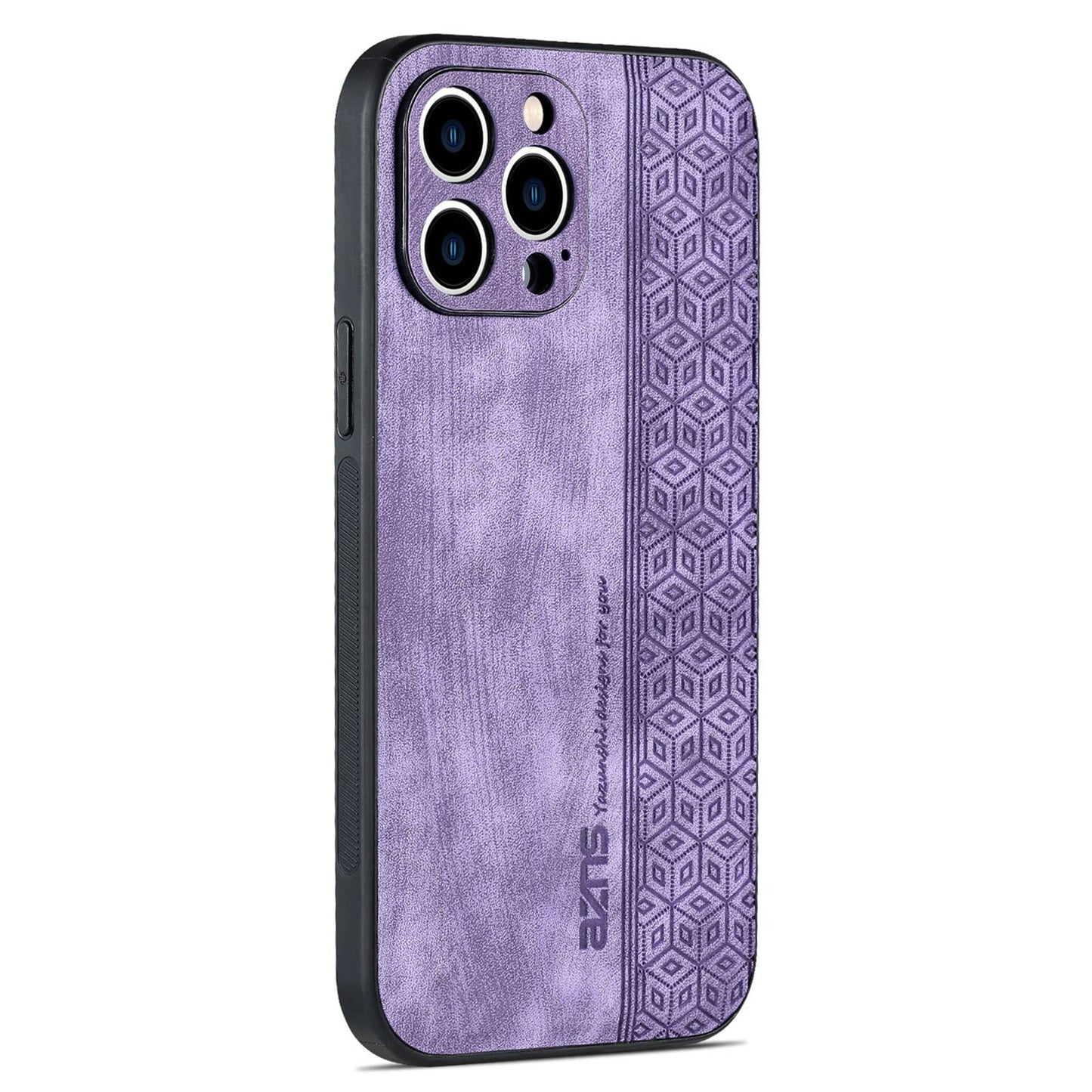 AZNS For iPhone 13 Pro Phone Case PU Leather Coated TPU Drop-proof Mobile Phone Cover