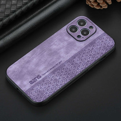 AZNS For iPhone 13 Pro Phone Case PU Leather Coated TPU Drop-proof Mobile Phone Cover