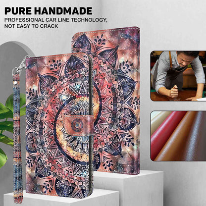 For Samsung Galaxy A13 4G / 5G / A04s 4G (164.7 x 76.7 x 9.1 mm) PU Leather Flip Case 3D Creative Pattern Printing Design Stand Wallet Magnetic Cover with Strap