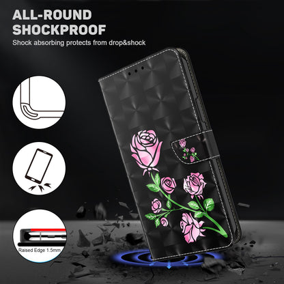 For Samsung Galaxy A13 4G / 5G / A04s 4G (164.7 x 76.7 x 9.1 mm) PU Leather Flip Case 3D Creative Pattern Printing Design Stand Wallet Magnetic Cover with Strap