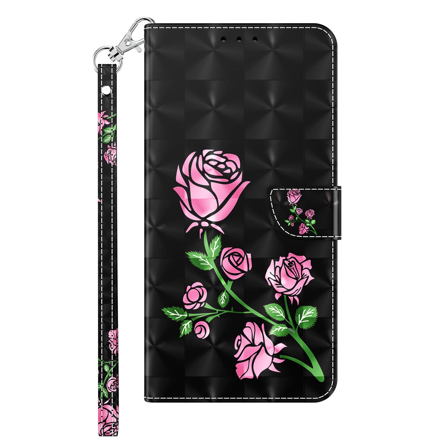 For Samsung Galaxy A13 4G / 5G / A04s 4G (164.7 x 76.7 x 9.1 mm) PU Leather Flip Case 3D Creative Pattern Printing Design Stand Wallet Magnetic Cover with Strap