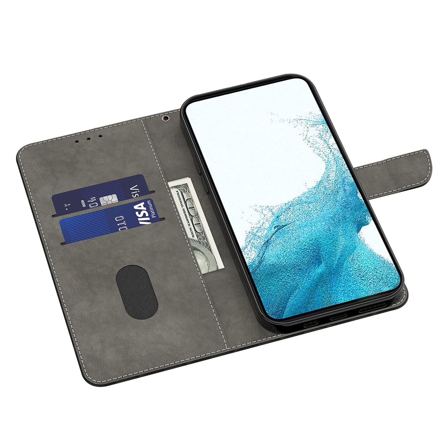 For Samsung Galaxy A13 4G / 5G / A04s 4G (164.7 x 76.7 x 9.1 mm) PU Leather Flip Case 3D Creative Pattern Printing Design Stand Wallet Magnetic Cover with Strap