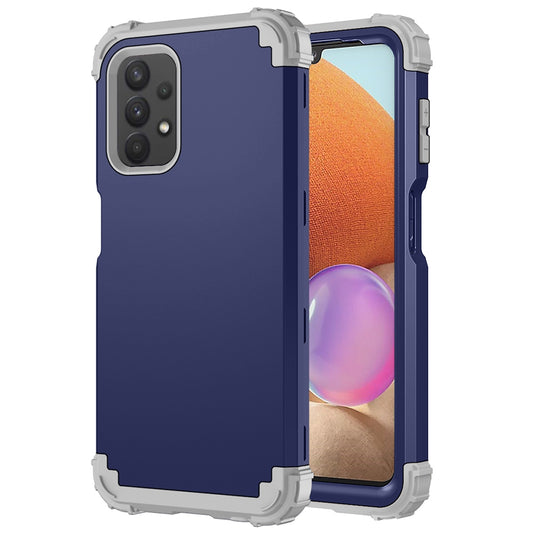 For Samsung Galaxy A12 / A32 5G / M32 5G / A13 5G 3-in-1 Protective Phone Case Silicone + PC Reinforced Corner Hybrid Cover
