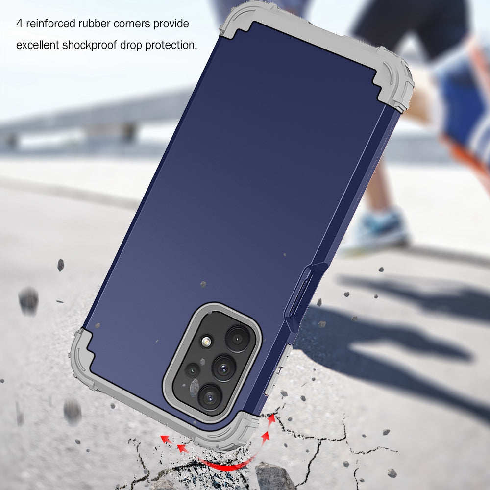 For Samsung Galaxy A12 / A32 5G / M32 5G / A13 5G 3-in-1 Protective Phone Case Silicone + PC Reinforced Corner Hybrid Cover