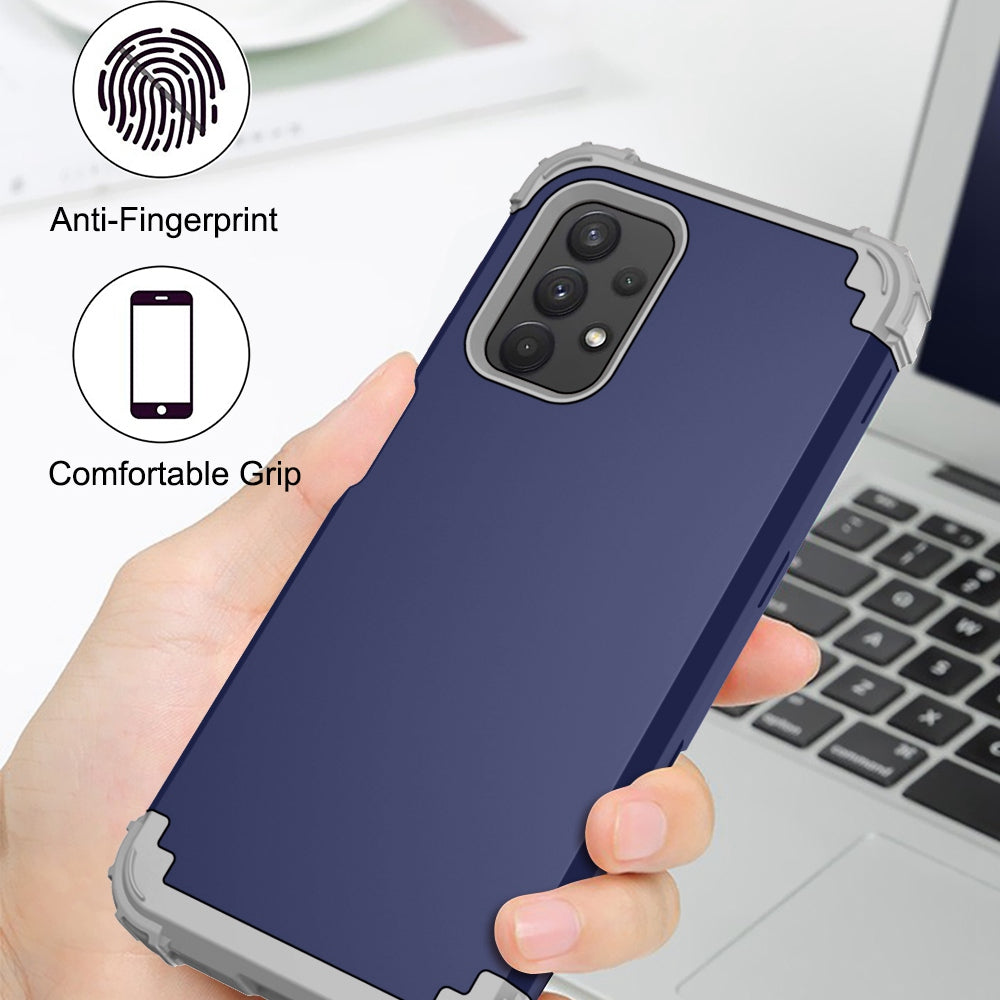 For Samsung Galaxy A12 / A32 5G / M32 5G / A13 5G 3-in-1 Protective Phone Case Silicone + PC Reinforced Corner Hybrid Cover
