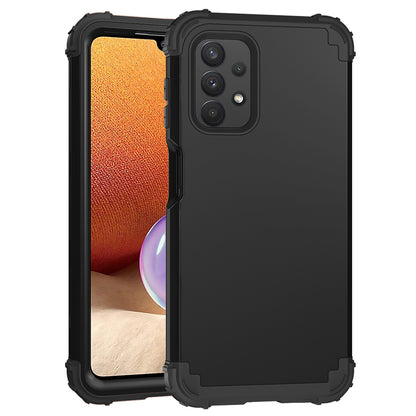 For Samsung Galaxy A12 / A32 5G / M32 5G / A13 5G 3-in-1 Protective Phone Case Silicone + PC Reinforced Corner Hybrid Cover