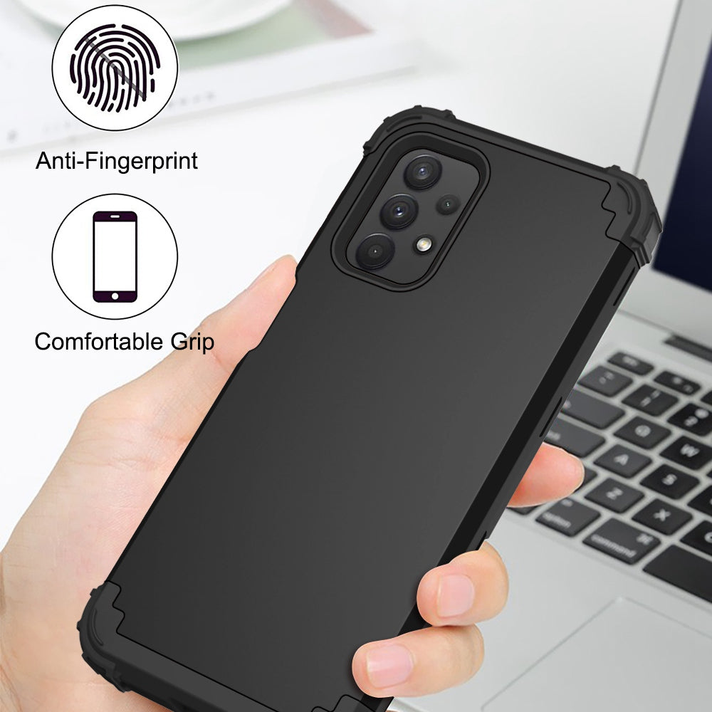 For Samsung Galaxy A12 / A32 5G / M32 5G / A13 5G 3-in-1 Protective Phone Case Silicone + PC Reinforced Corner Hybrid Cover