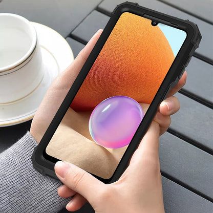 For Samsung Galaxy A12 / A32 5G / M32 5G / A13 5G 3-in-1 Protective Phone Case Silicone + PC Reinforced Corner Hybrid Cover
