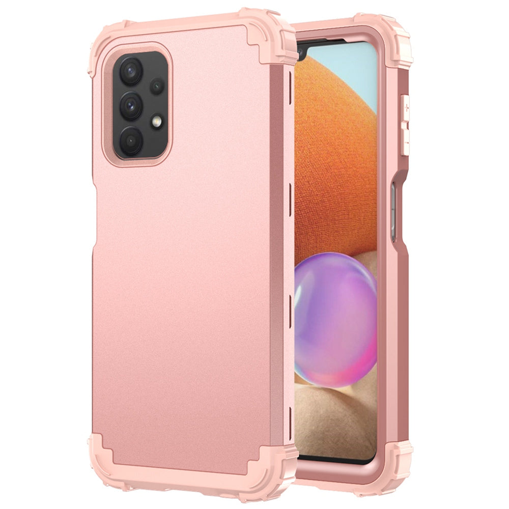 For Samsung Galaxy A12 / A32 5G / M32 5G / A13 5G 3-in-1 Protective Phone Case Silicone + PC Reinforced Corner Hybrid Cover