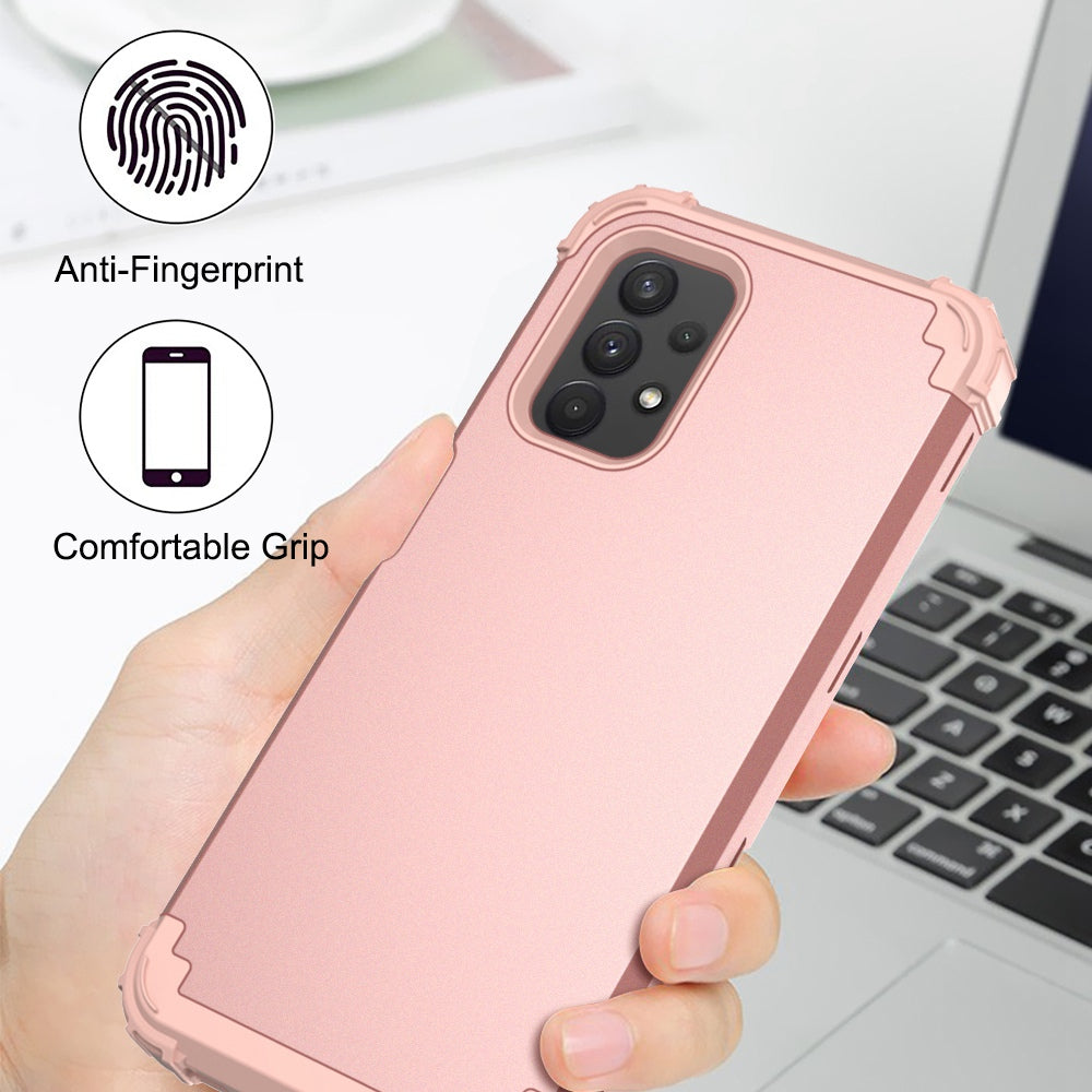 For Samsung Galaxy A12 / A32 5G / M32 5G / A13 5G 3-in-1 Protective Phone Case Silicone + PC Reinforced Corner Hybrid Cover