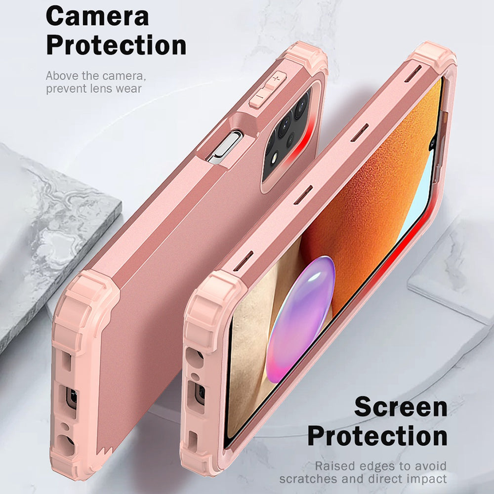 For Samsung Galaxy A12 / A32 5G / M32 5G / A13 5G 3-in-1 Protective Phone Case Silicone + PC Reinforced Corner Hybrid Cover