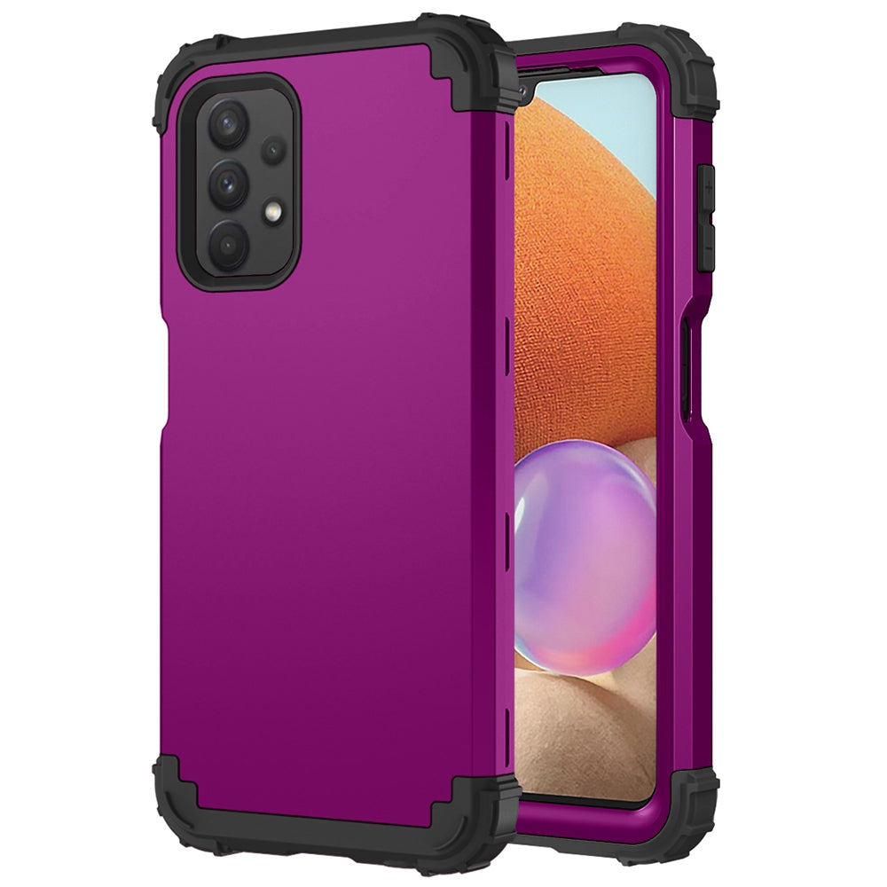 For Samsung Galaxy A12 / A32 5G / M32 5G / A13 5G 3-in-1 Protective Phone Case Silicone + PC Reinforced Corner Hybrid Cover
