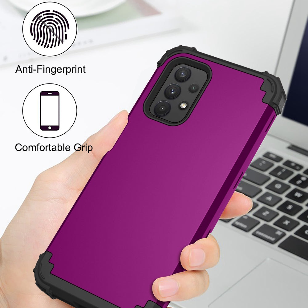 For Samsung Galaxy A12 / A32 5G / M32 5G / A13 5G 3-in-1 Protective Phone Case Silicone + PC Reinforced Corner Hybrid Cover