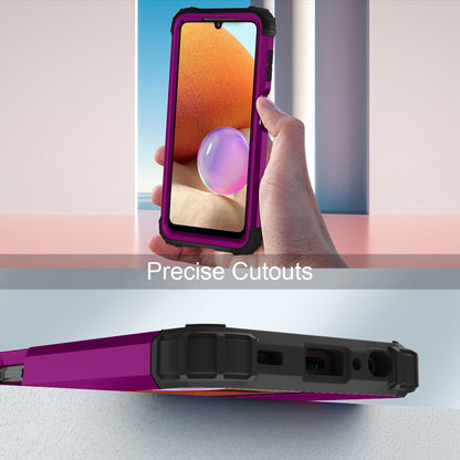 For Samsung Galaxy A12 / A32 5G / M32 5G / A13 5G 3-in-1 Protective Phone Case Silicone + PC Reinforced Corner Hybrid Cover