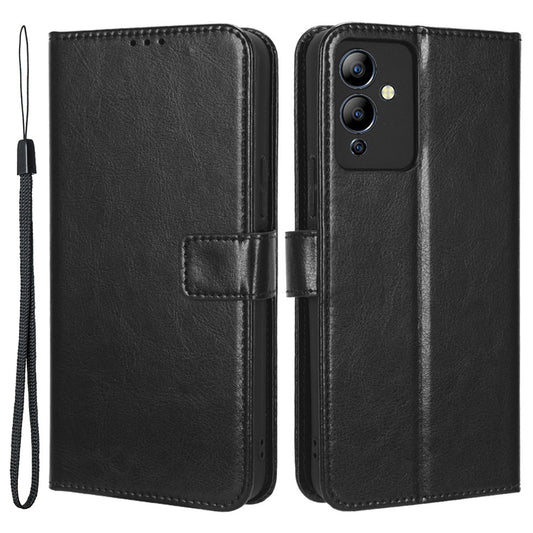 For Infinix Note 12i X6819 Anti-drop Crazy Horse Texture Phone Case Wear-resistant PU Leather Phone Flip Wallet Stand Protective Cover