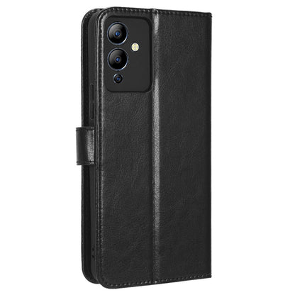 For Infinix Note 12i X6819 Anti-drop Crazy Horse Texture Phone Case Wear-resistant PU Leather Phone Flip Wallet Stand Protective Cover