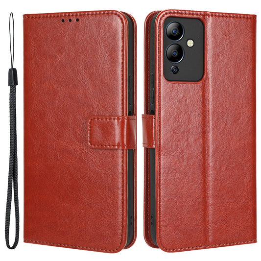 For Infinix Note 12i X6819 Anti-drop Crazy Horse Texture Phone Case Wear-resistant PU Leather Phone Flip Wallet Stand Protective Cover