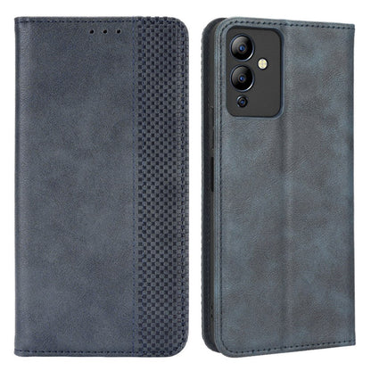 For Infinix Note 12i X6819 Phone Case Magnetic Auto Closing Retro Imprinted PU Leather Anti-scratch Phone Cover Wallet Stand