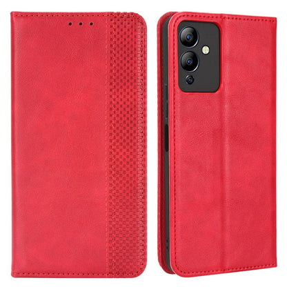 For Infinix Note 12i X6819 Phone Case Magnetic Auto Closing Retro Imprinted PU Leather Anti-scratch Phone Cover Wallet Stand