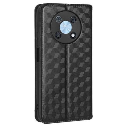 For Huawei nova Y90 4G / Enjoy 50 Pro 4G Imprinting Rhombus Pattern Phone Flip Leather Case Stand Anti-scratch Phone Wallet Cover