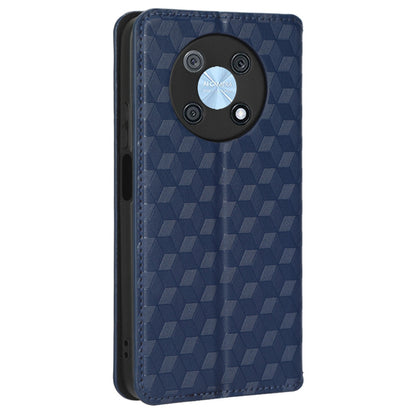 For Huawei nova Y90 4G / Enjoy 50 Pro 4G Imprinting Rhombus Pattern Phone Flip Leather Case Stand Anti-scratch Phone Wallet Cover
