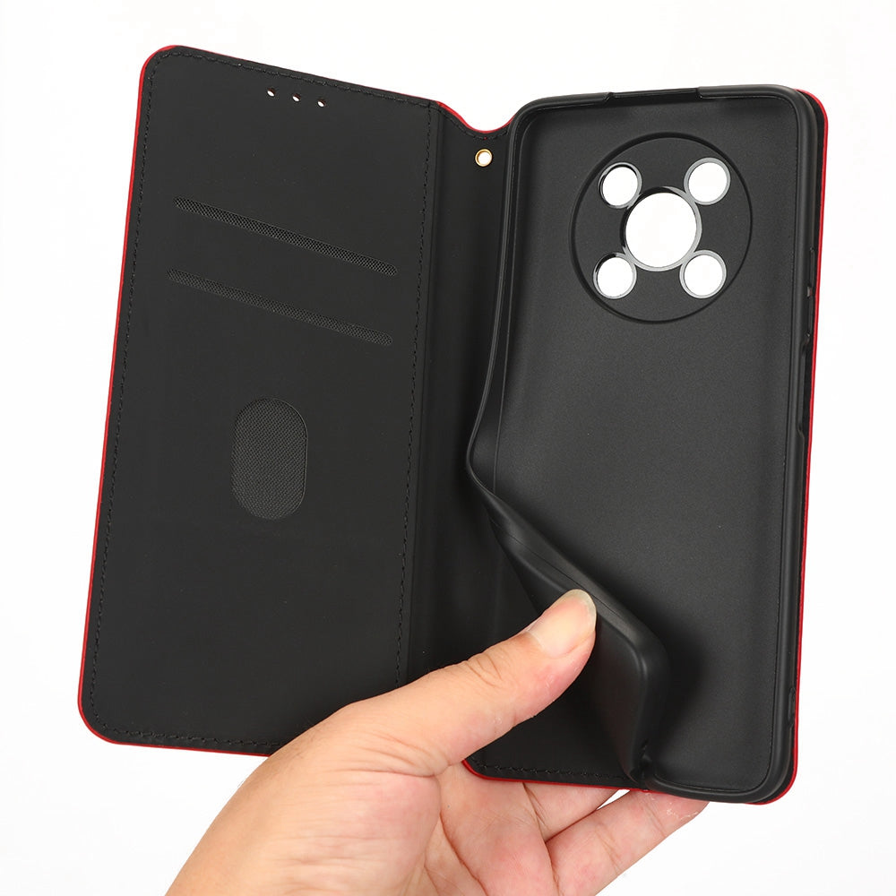 For Huawei nova Y90 4G / Enjoy 50 Pro 4G Imprinting Rhombus Pattern Phone Flip Leather Case Stand Anti-scratch Phone Wallet Cover