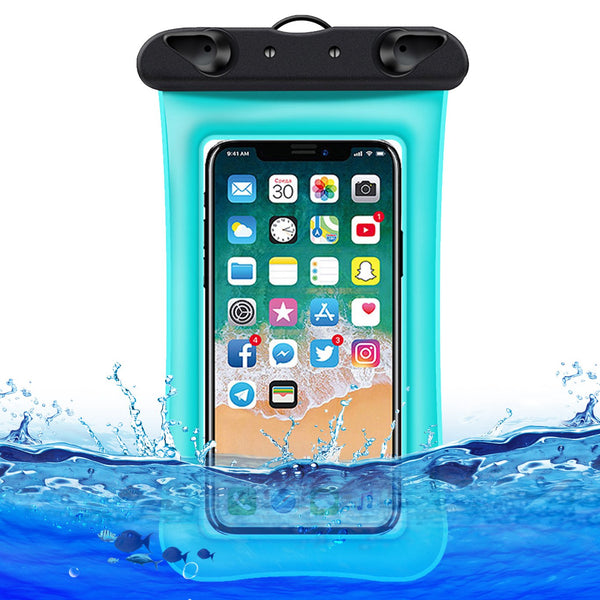 Floating Airbag Waterproof Bag for Under 7.2-inches Cell Phone Beach Pool Phone Dry Bag with Lanyard