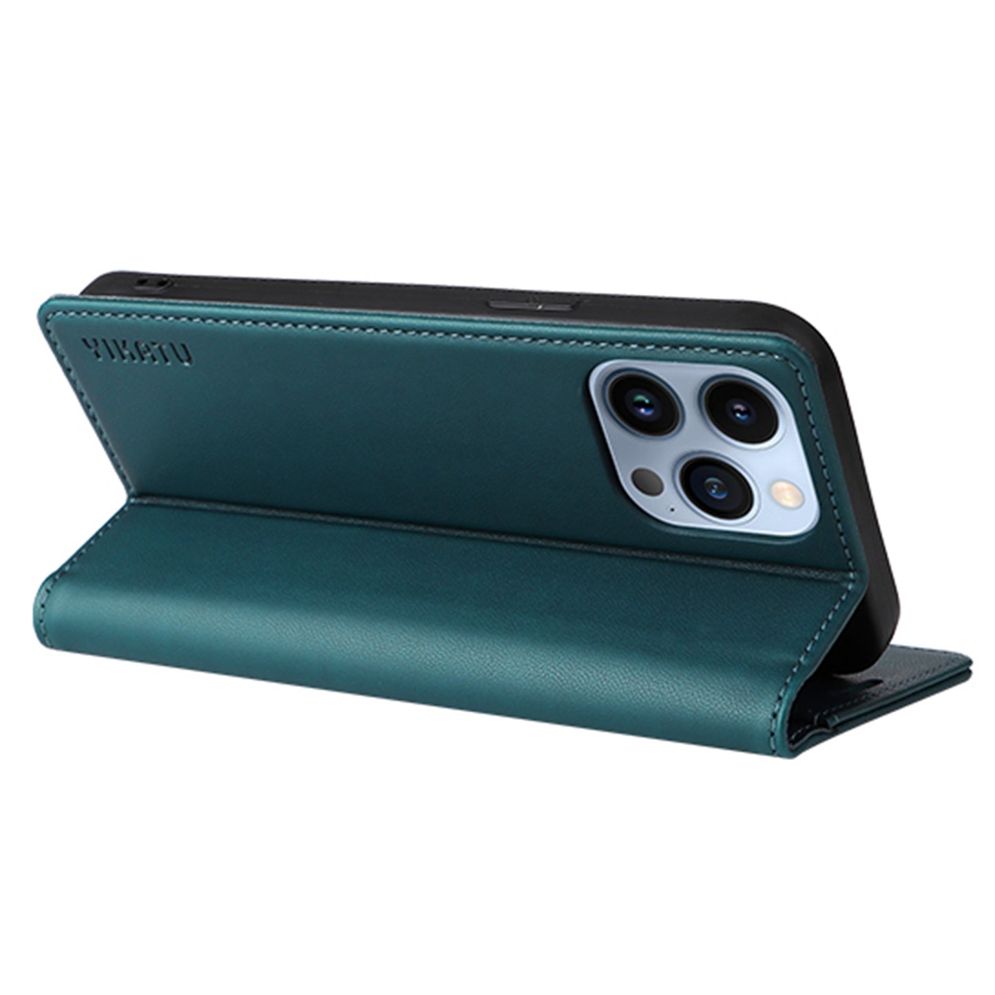 YIKATU for iPhone 13 Pro 6.1 inch YK- 001 Anti-fall Phone Case Magnetic Auto-absorbed PU Leather Flip Wallet Stand Protective Phone Cover