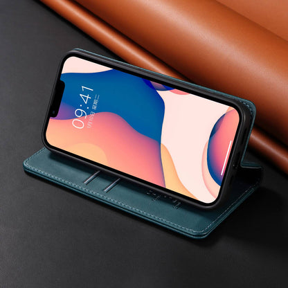 YIKATU for iPhone 13 Pro 6.1 inch YK- 001 Anti-fall Phone Case Magnetic Auto-absorbed PU Leather Flip Wallet Stand Protective Phone Cover