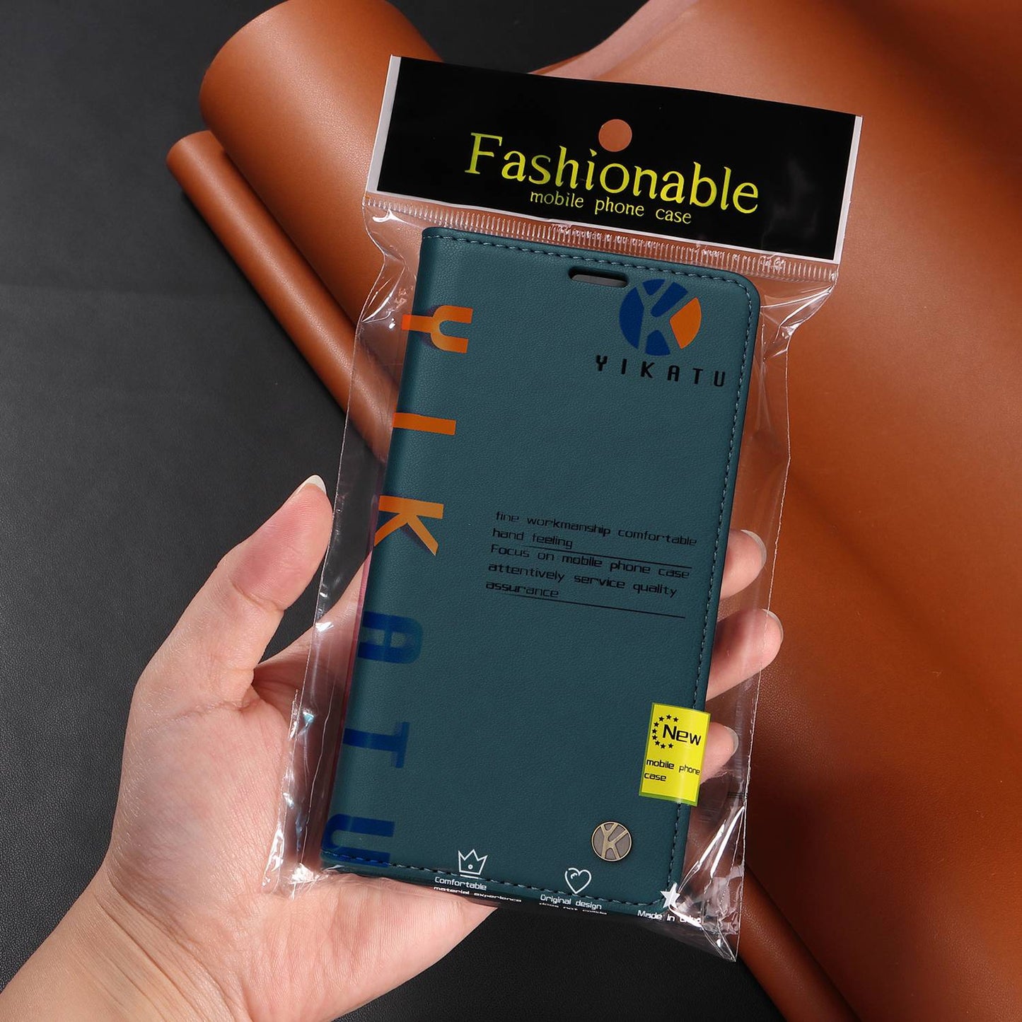 YIKATU for iPhone 13 Pro 6.1 inch YK- 001 Anti-fall Phone Case Magnetic Auto-absorbed PU Leather Flip Wallet Stand Protective Phone Cover
