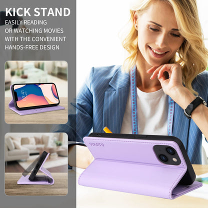 YIKATU for iPhone 13 Pro 6.1 inch YK- 001 Anti-fall Phone Case Magnetic Auto-absorbed PU Leather Flip Wallet Stand Protective Phone Cover