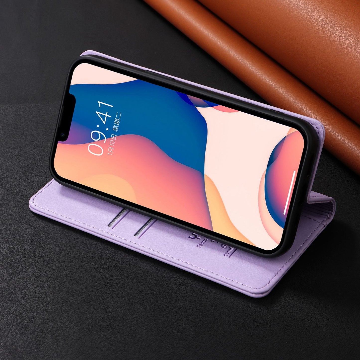YIKATU for iPhone 13 Pro 6.1 inch YK- 001 Anti-fall Phone Case Magnetic Auto-absorbed PU Leather Flip Wallet Stand Protective Phone Cover