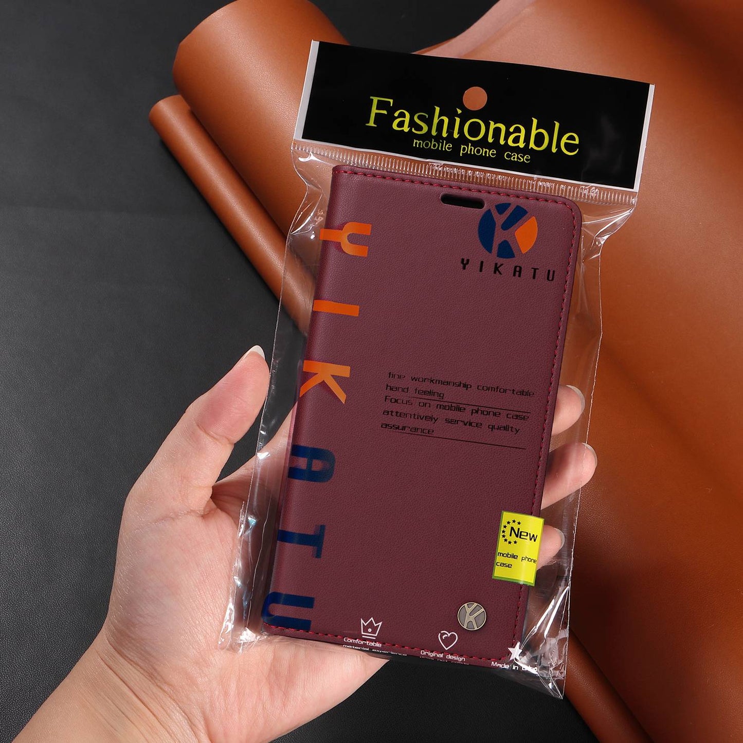 YIKATU for iPhone 13 Pro 6.1 inch YK- 001 Anti-fall Phone Case Magnetic Auto-absorbed PU Leather Flip Wallet Stand Protective Phone Cover