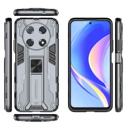 For Huawei Enjoy 50 Pro 4G / nova Y90 4G Wear-resistant Anti-fall Phone Case Kickstand Hybrid Hard PC Soft TPU Back Cover