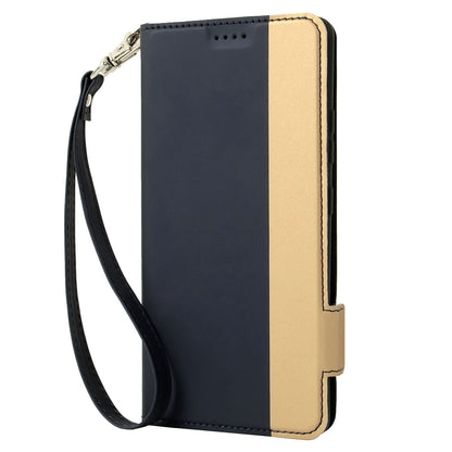 Shockproof Phone Case For iPhone 13 Pro 6.1 inch, Contrast Color Stand Card Holder PU Leather Dual Magnetic Clasp Phone Cover