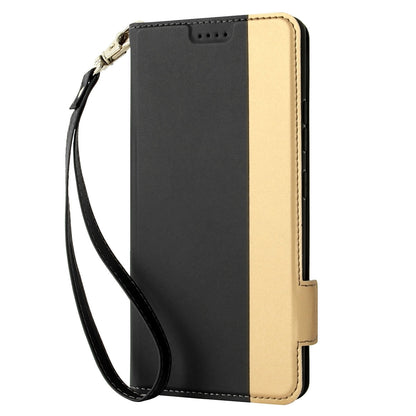 Shockproof Phone Case For iPhone 13 Pro 6.1 inch, Contrast Color Stand Card Holder PU Leather Dual Magnetic Clasp Phone Cover