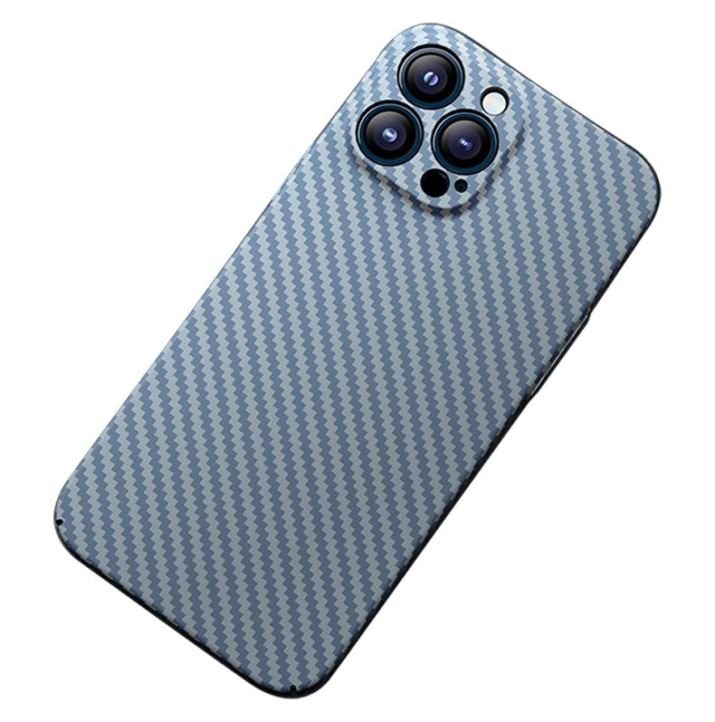 For iPhone 13 Pro Max 6.7 inch Carbon Fiber Texture Scratch-resistant Protective Cover Precise Cutout Matte Phone Case