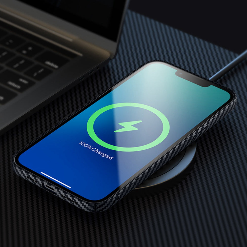 For iPhone 13 Pro Max 6.7 inch Carbon Fiber Texture Scratch-resistant Protective Cover Precise Cutout Matte Phone Case