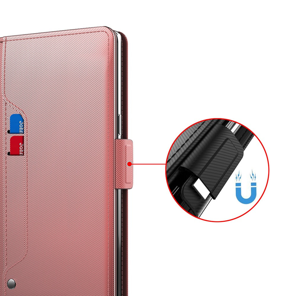 For Samsung Galaxy A52 4G / 5G / A52s 5G Makeup Mirror Stand Leather Case Card Holder Magnetic Clasp Phone Cover