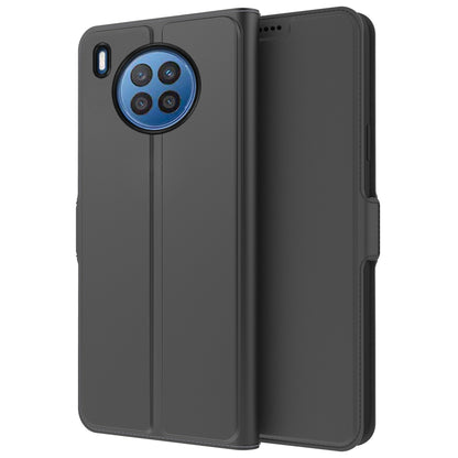 For Huawei nova 8i / Honor 50 Lite Anti-fall PU Leather Mobile Phone Case Card Holder Stand Feature Magnetic Folio Flip Cover