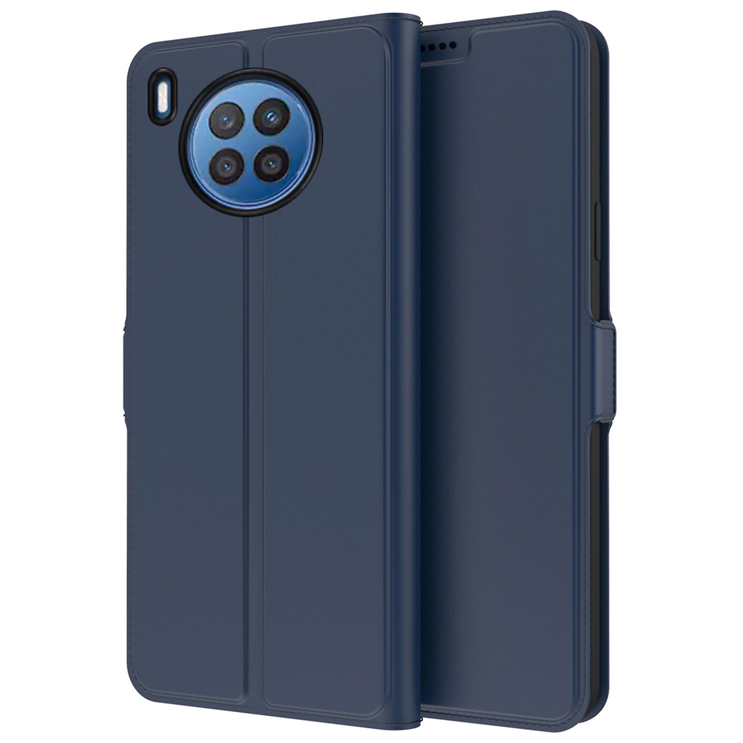 For Huawei nova 8i / Honor 50 Lite Anti-fall PU Leather Mobile Phone Case Card Holder Stand Feature Magnetic Folio Flip Cover