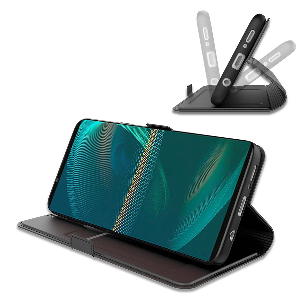 For Sony Xperia 5 III 5G PU Leather Phone Case Card Slot Magnetic Closure Stand Flip Cover